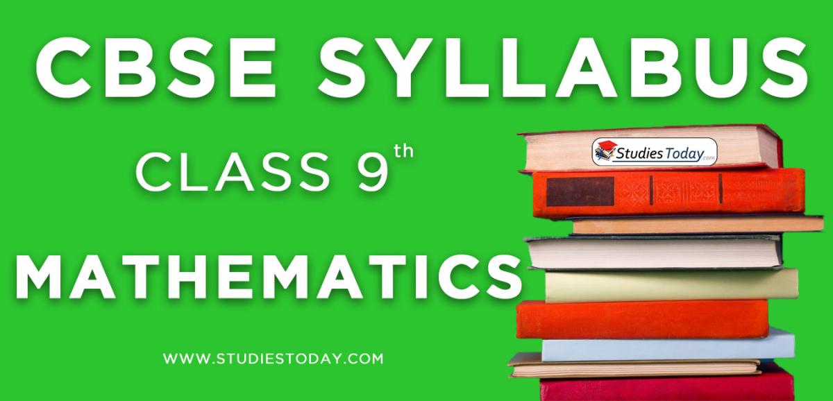 Cbse Class 9 Syllabus For Mathematics 5805